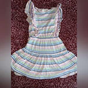 Crewcuts Green and Blue Flutter Sleeve Sundress